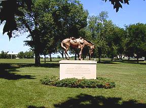 Memorial to cavalry horses dead in the Civil War