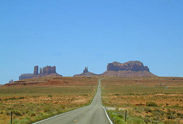 closing in on Monument Valley