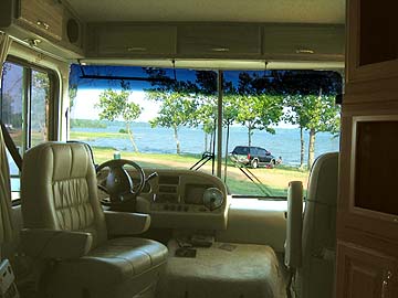 View of the lake from my parking spot