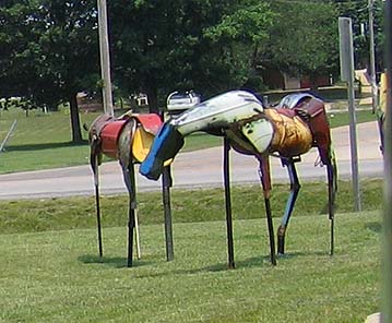 Herd of metal horses