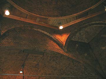 The interior is covered with scale shingles